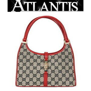 Gucci Jackie handbag GG gray red